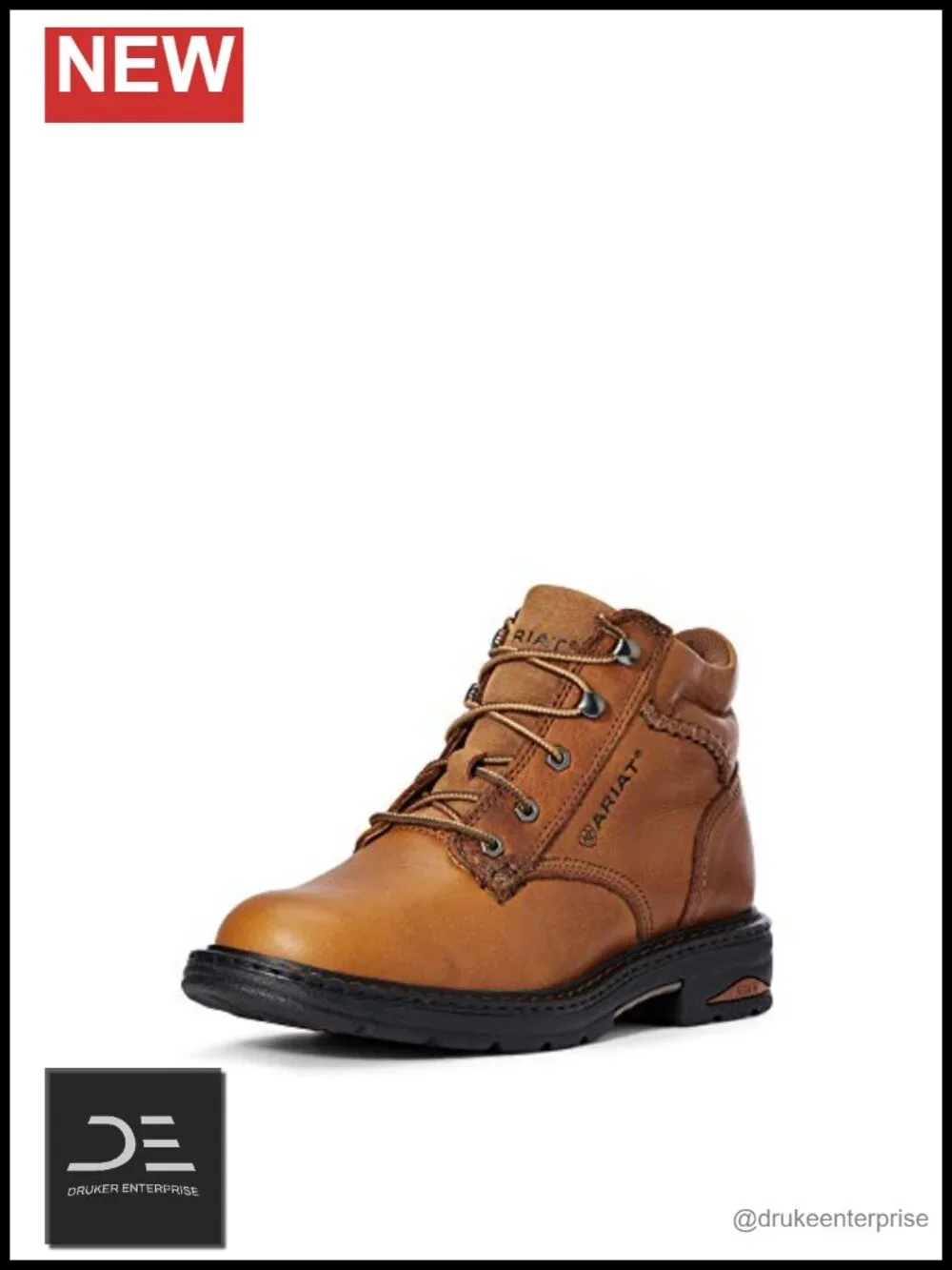 Women's Macey Ankle Work Boots Full-Grain Leather 4LR Comfort Non-Safety Toe